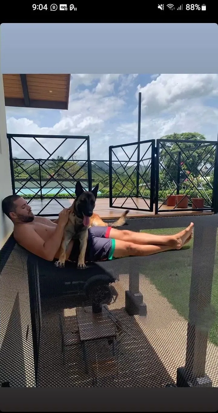 Red de descanso de un mirador, en uso